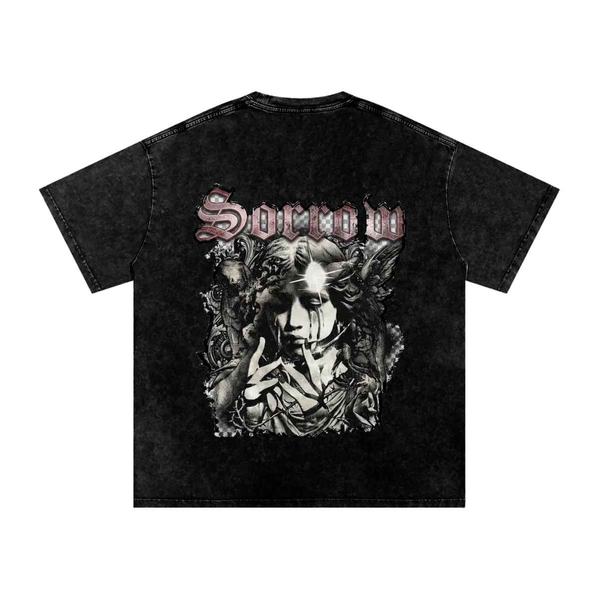 Sorrow Brand - Snow Washed Oversized Cotton T-Shirt